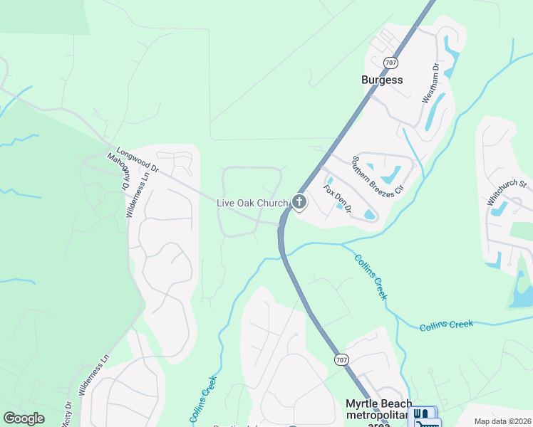 map of restaurants, bars, coffee shops, grocery stores, and more near 1182 North Blackmoor Drive in Murrells Inlet