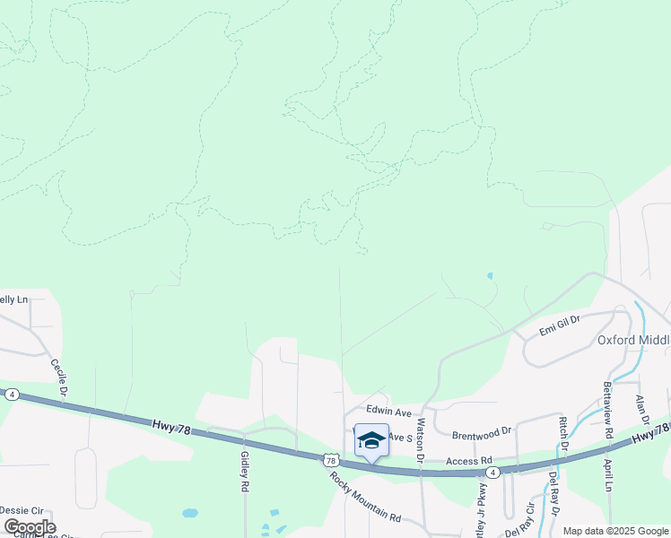 map of restaurants, bars, coffee shops, grocery stores, and more near 552 Frances Boulevard in Oxford