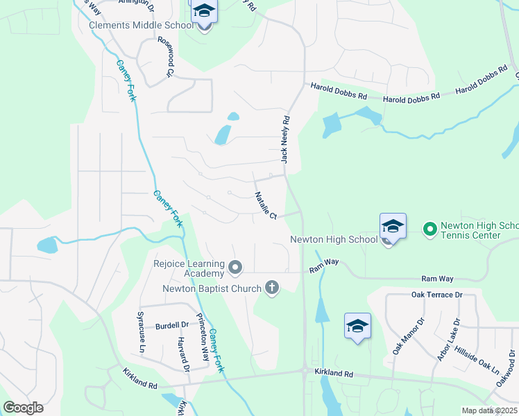 map of restaurants, bars, coffee shops, grocery stores, and more near 40 Natalie Court in Covington