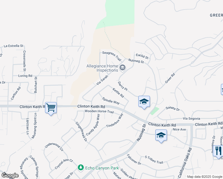 map of restaurants, bars, coffee shops, grocery stores, and more near 39411 Dapple Court in Murrieta