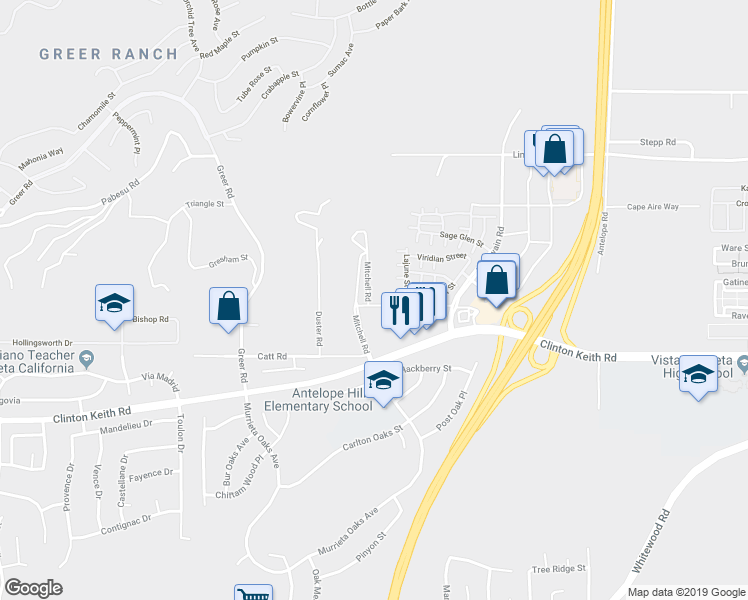 map of restaurants, bars, coffee shops, grocery stores, and more near 35901 Mitchell Road in Murrieta