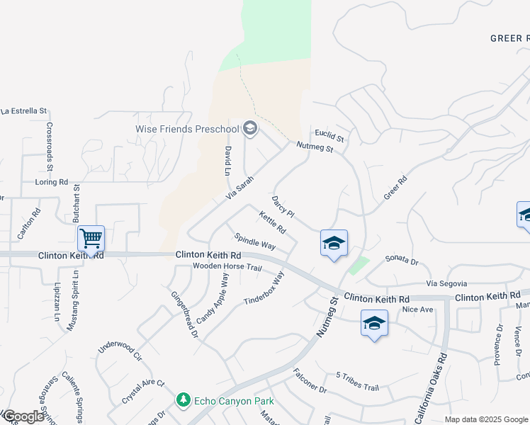 map of restaurants, bars, coffee shops, grocery stores, and more near 23550 Kettle Road in Murrieta