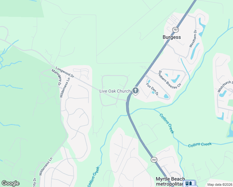 map of restaurants, bars, coffee shops, grocery stores, and more near 1182 North Blackmoor Drive in Murrells Inlet