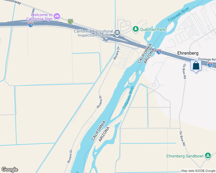 map of restaurants, bars, coffee shops, grocery stores, and more near 690 Riviera Drive in Blythe