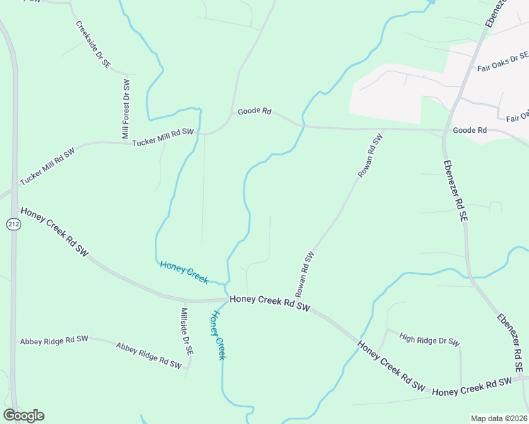 map of restaurants, bars, coffee shops, grocery stores, and more near 1628 Golden Creek Court Southwest in Conyers