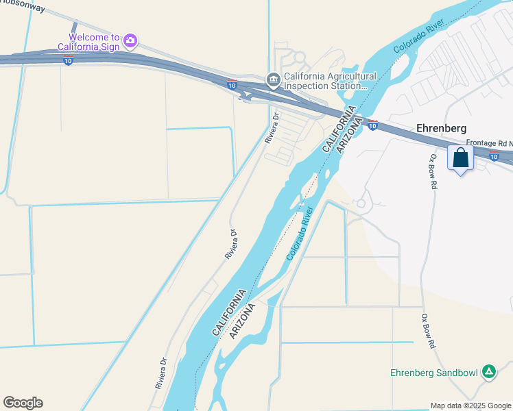 map of restaurants, bars, coffee shops, grocery stores, and more near 680 Riviera Drive in Blythe