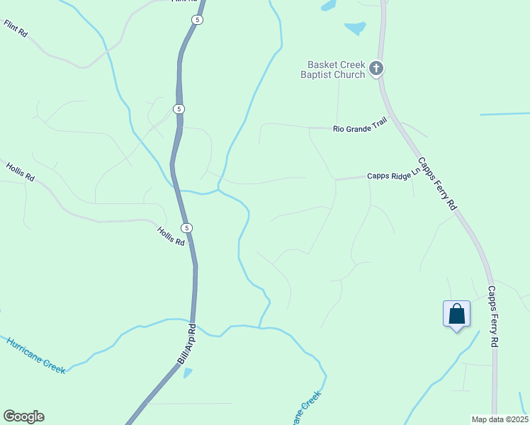 map of restaurants, bars, coffee shops, grocery stores, and more near 7580 Sunridge Lane in Douglasville
