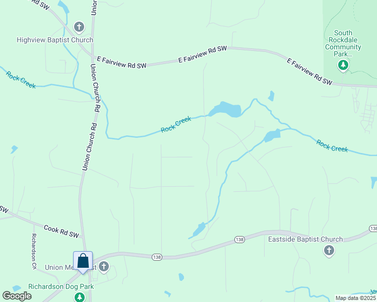 map of restaurants, bars, coffee shops, grocery stores, and more near 4444 Creek Court in Stockbridge