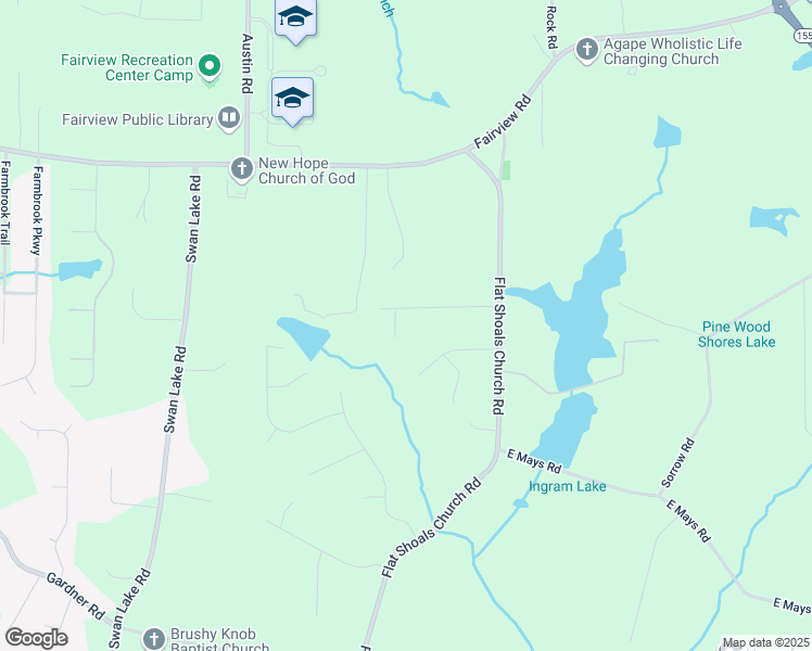 map of restaurants, bars, coffee shops, grocery stores, and more near 161 Brookfield Drive in Stockbridge