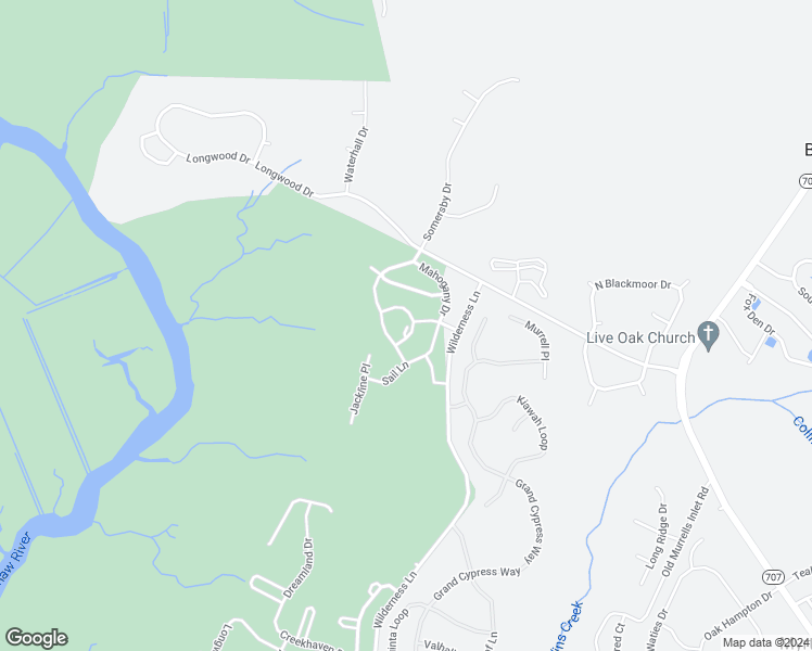 map of restaurants, bars, coffee shops, grocery stores, and more near 220 Moonglow Circle in Murrells Inlet