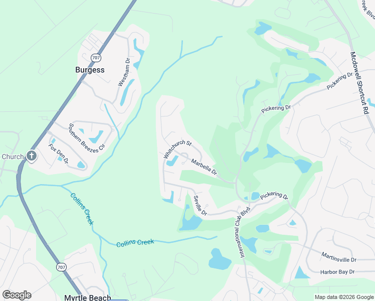 map of restaurants, bars, coffee shops, grocery stores, and more near 402 Kinsale Court in Murrells Inlet