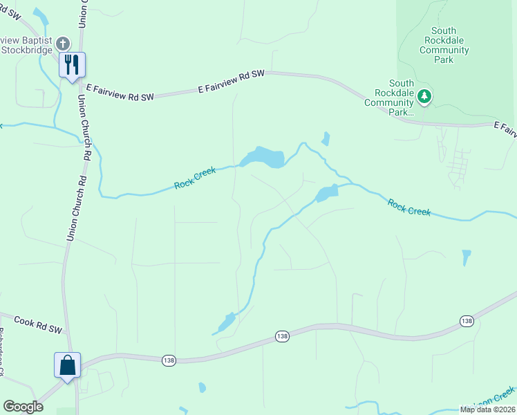 map of restaurants, bars, coffee shops, grocery stores, and more near 2549 Walnut Ridge Way in Stockbridge