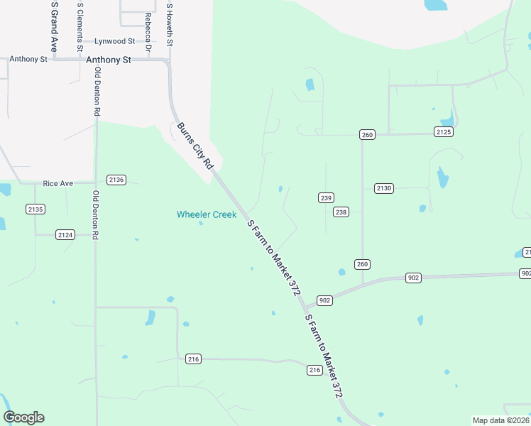 map of restaurants, bars, coffee shops, grocery stores, and more near 1852 South Farm to Market 372 in Gainesville