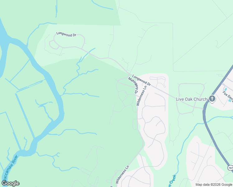 map of restaurants, bars, coffee shops, grocery stores, and more near 345 Black Oak Lane in Murrells Inlet