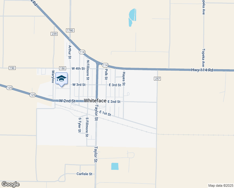 map of restaurants, bars, coffee shops, grocery stores, and more near 102 East 3rd Street in Whiteface