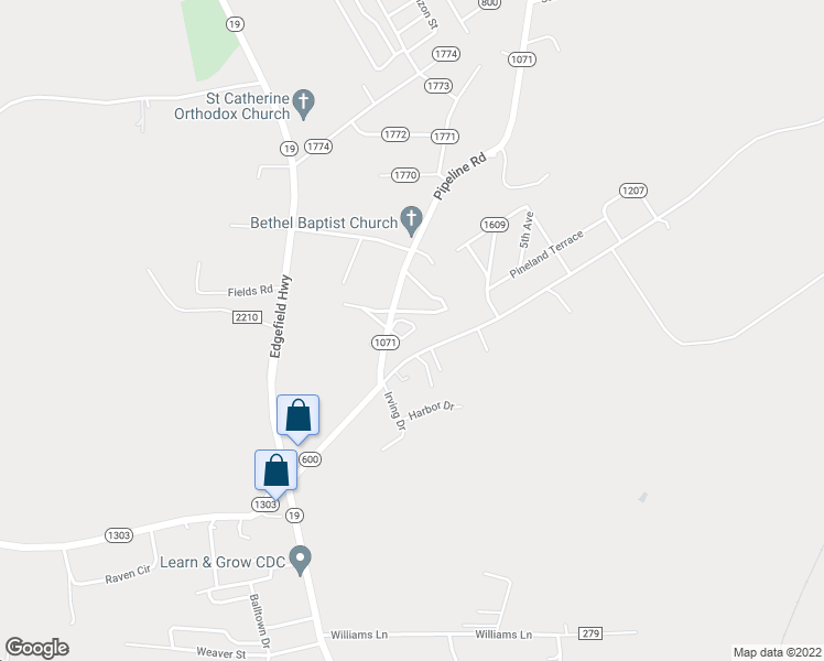 map of restaurants, bars, coffee shops, grocery stores, and more near 12 Dallas Circle in Aiken