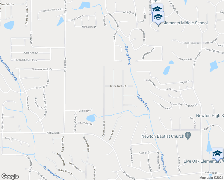 map of restaurants, bars, coffee shops, grocery stores, and more near 115 Prince Edward Way in Covington