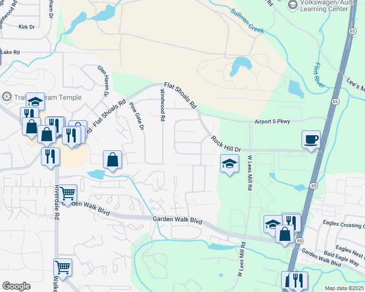 map of restaurants, bars, coffee shops, grocery stores, and more near 870 Pine Shoals Drive in Atlanta