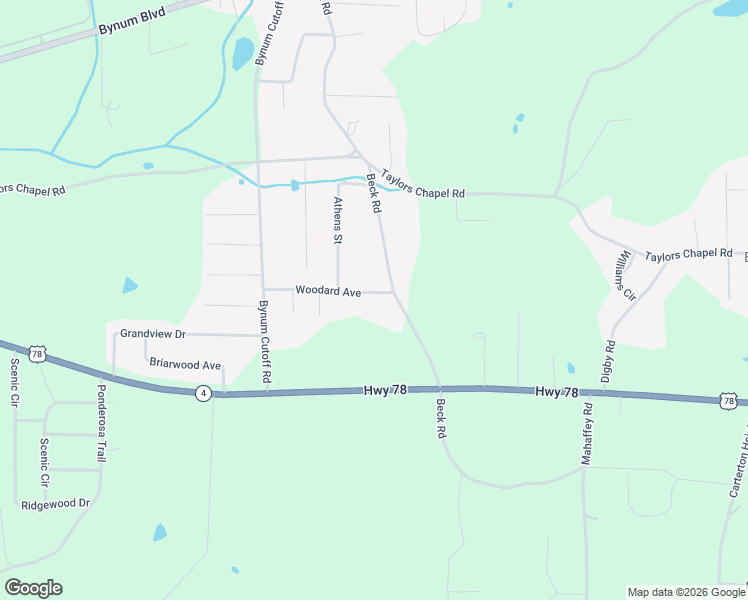 map of restaurants, bars, coffee shops, grocery stores, and more near 270 Woodard Avenue in Eastaboga