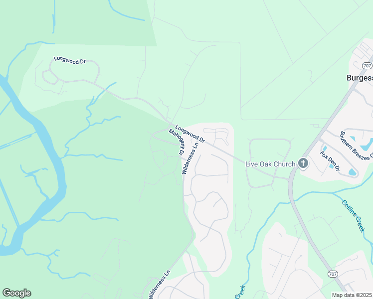 map of restaurants, bars, coffee shops, grocery stores, and more near 412 Mahogany Drive in Murrells Inlet
