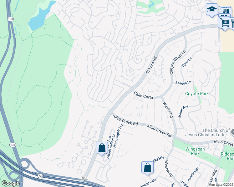 map of restaurants, bars, coffee shops, grocery stores, and more near 5538 Via La Mesa in Laguna Woods