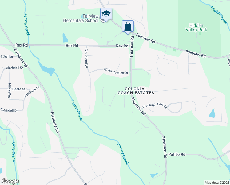 map of restaurants, bars, coffee shops, grocery stores, and more near 114 Forshaw Drive in Stockbridge