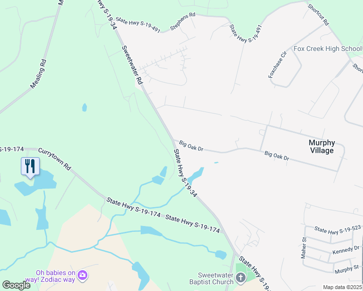 map of restaurants, bars, coffee shops, grocery stores, and more near 401 Big Oak Dr in North Augusta