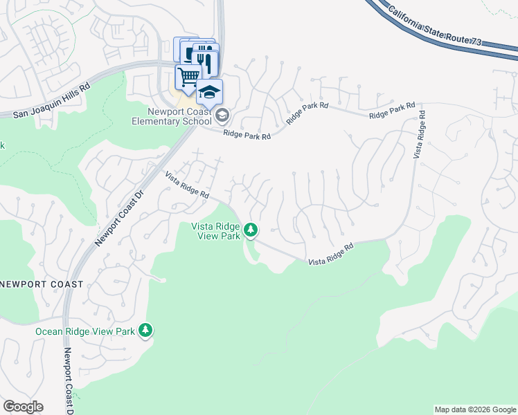 map of restaurants, bars, coffee shops, grocery stores, and more near 7 Suprema Drive in Newport Beach