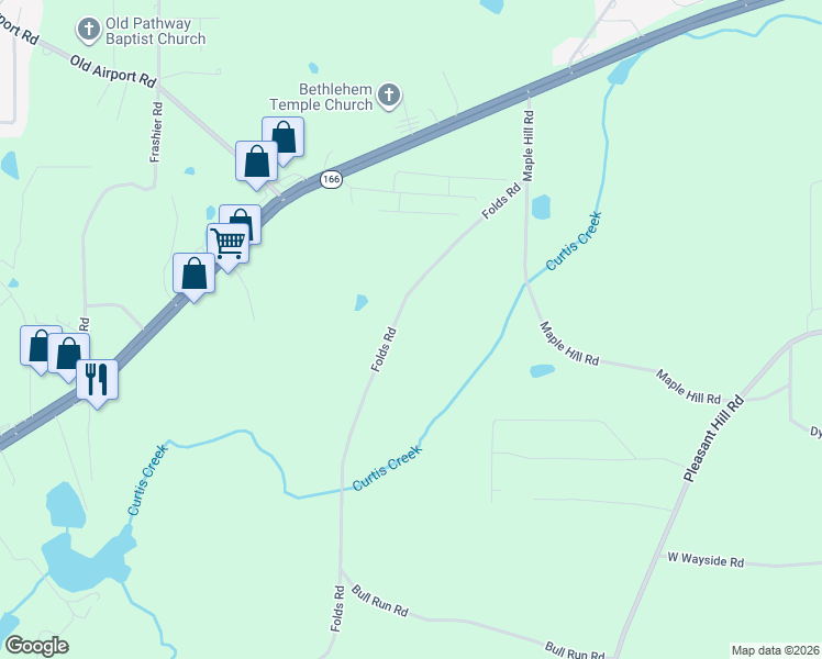 map of restaurants, bars, coffee shops, grocery stores, and more near 1021 Folds Road in Carrollton