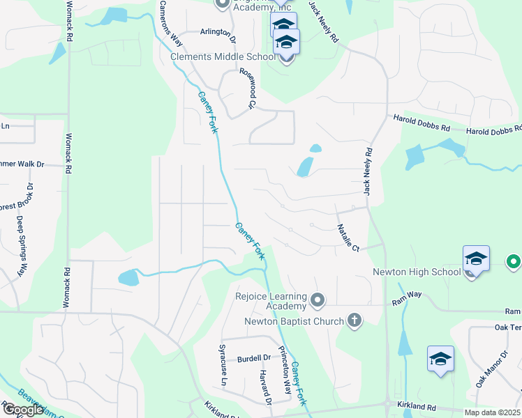 map of restaurants, bars, coffee shops, grocery stores, and more near 245 Bowen Way in Covington