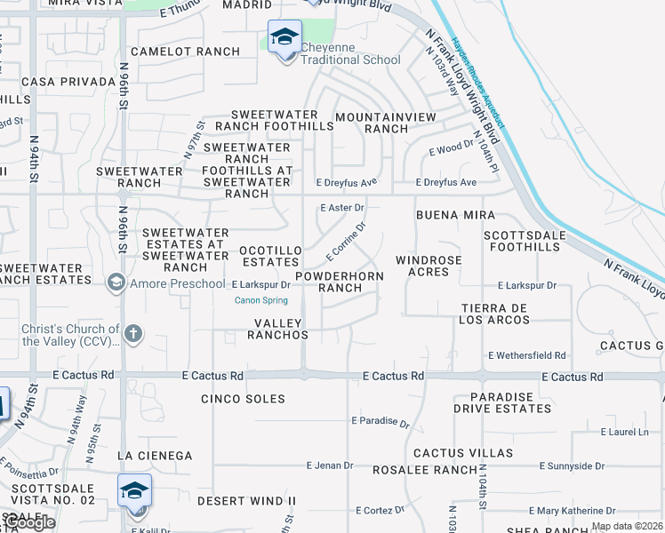 map of restaurants, bars, coffee shops, grocery stores, and more near 10075 East Corrine Drive in Scottsdale