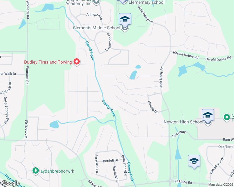 map of restaurants, bars, coffee shops, grocery stores, and more near 215 Landon Way in Covington