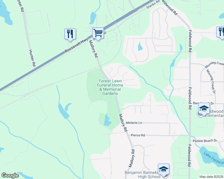 map of restaurants, bars, coffee shops, grocery stores, and more near 555 Mallory Road in Atlanta