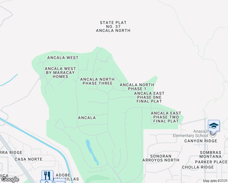 map of restaurants, bars, coffee shops, grocery stores, and more near 11809 East Desert Trail Road in Scottsdale