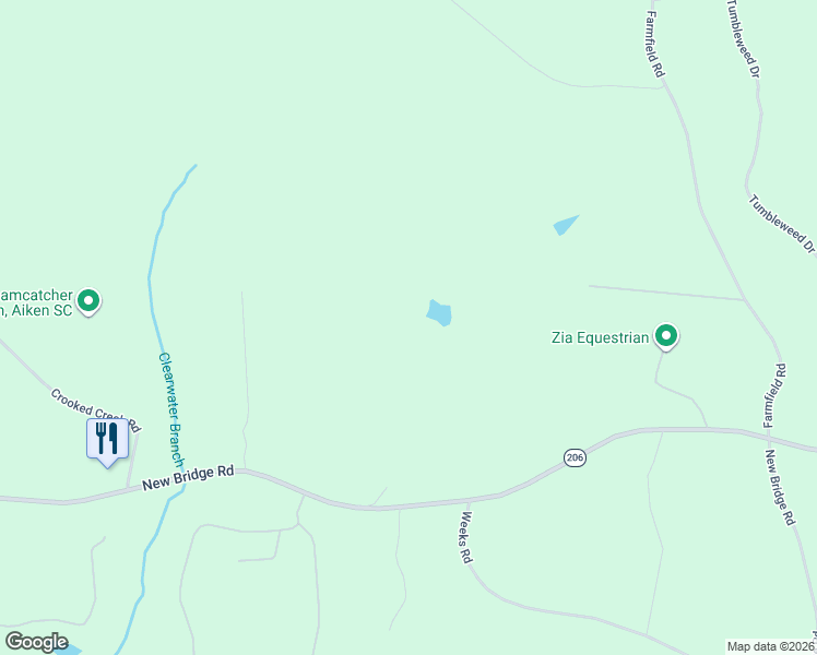 map of restaurants, bars, coffee shops, grocery stores, and more near 1025 New Bridge Road in Aiken
