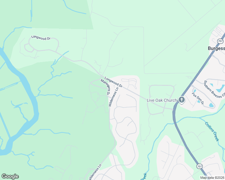 map of restaurants, bars, coffee shops, grocery stores, and more near 412 Mahogany Drive in Murrells Inlet