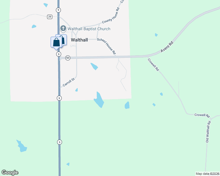 map of restaurants, bars, coffee shops, grocery stores, and more near in Walthall