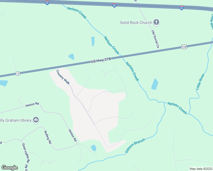 map of restaurants, bars, coffee shops, grocery stores, and more near 85 Puppy Chase in Social Circle