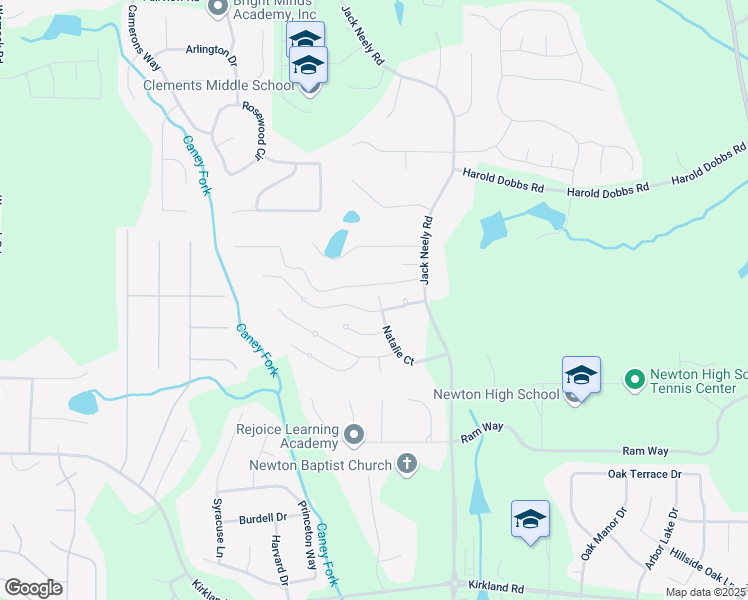 map of restaurants, bars, coffee shops, grocery stores, and more near 145 Natalie Court in Covington