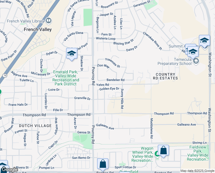 map of restaurants, bars, coffee shops, grocery stores, and more near 32128 Golden Eye Drive in Winchester