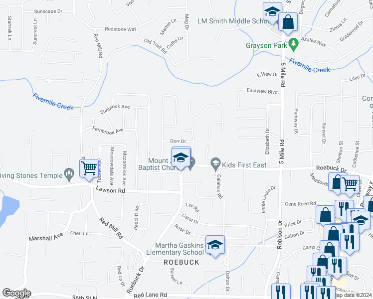 map of restaurants, bars, coffee shops, grocery stores, and more near 816 Nelson Drive in Birmingham