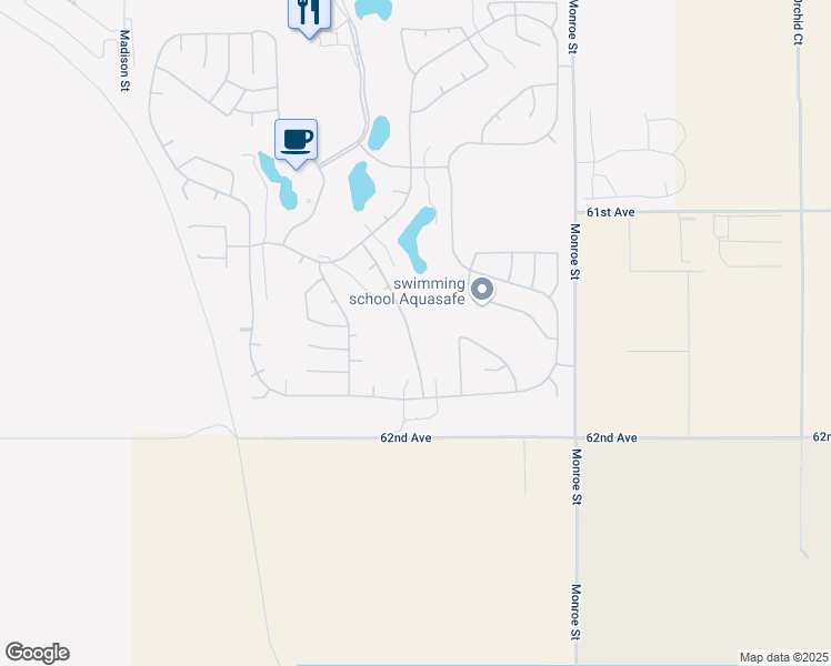 map of restaurants, bars, coffee shops, grocery stores, and more near 61524 Topaz Drive in La Quinta