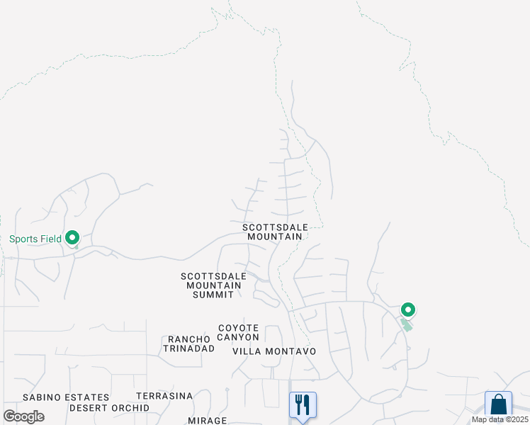 map of restaurants, bars, coffee shops, grocery stores, and more near 13533 East Desert Trail in Scottsdale
