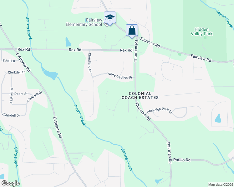 map of restaurants, bars, coffee shops, grocery stores, and more near 114 Forshaw Drive in Stockbridge