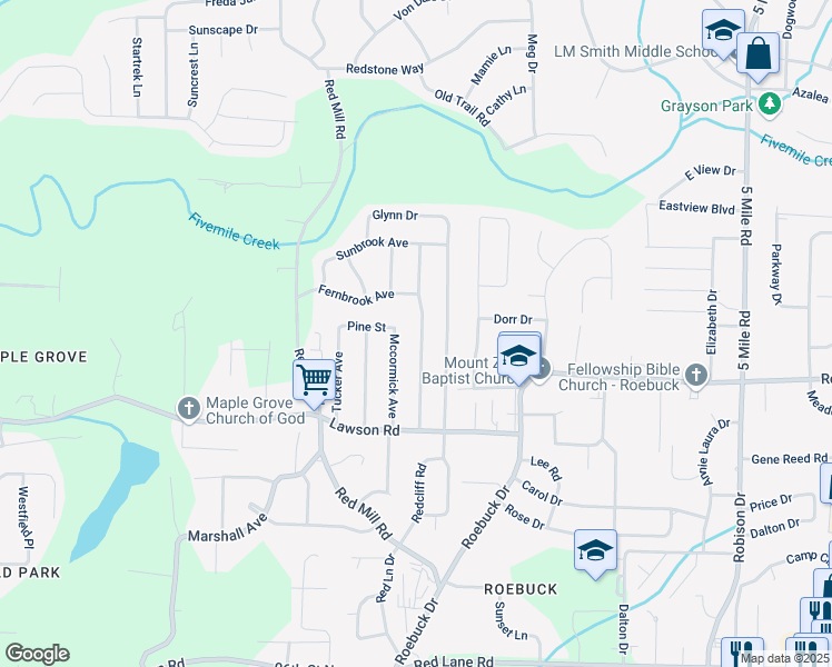 map of restaurants, bars, coffee shops, grocery stores, and more near 252 Westwood Drive in Birmingham