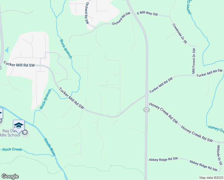map of restaurants, bars, coffee shops, grocery stores, and more near 2803 Tucker Mill Court in Conyers