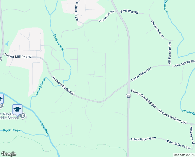 map of restaurants, bars, coffee shops, grocery stores, and more near 2803 Tucker Mill Court in Conyers