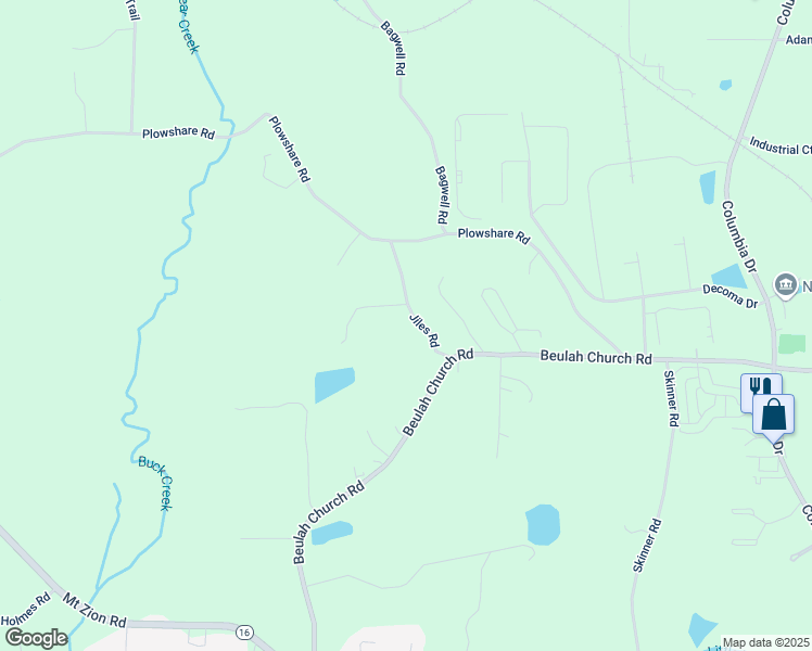 map of restaurants, bars, coffee shops, grocery stores, and more near 74 Jiles Road in Carrollton
