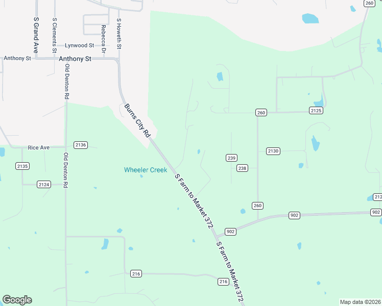 map of restaurants, bars, coffee shops, grocery stores, and more near 1852 South Farm to Market 372 in Gainesville