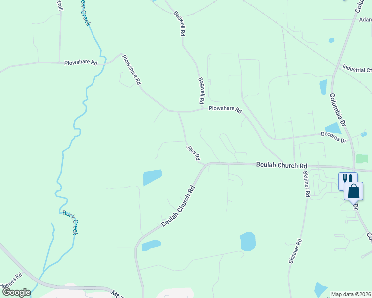 map of restaurants, bars, coffee shops, grocery stores, and more near 74 Jiles Road in Carrollton